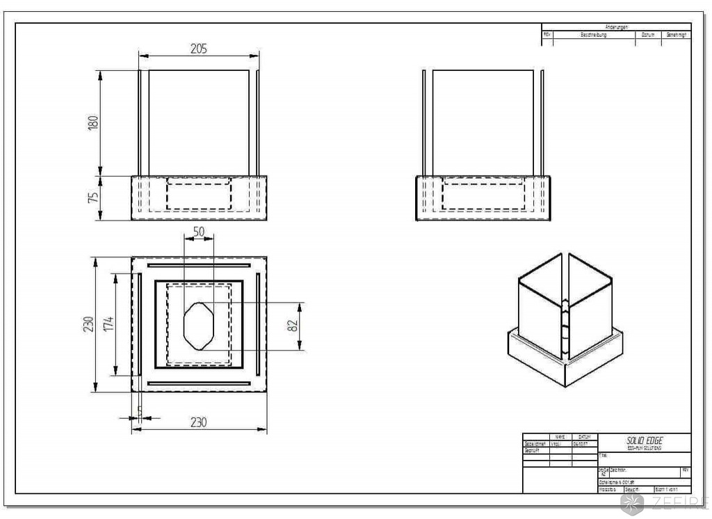 Биокамин Quant metall черный