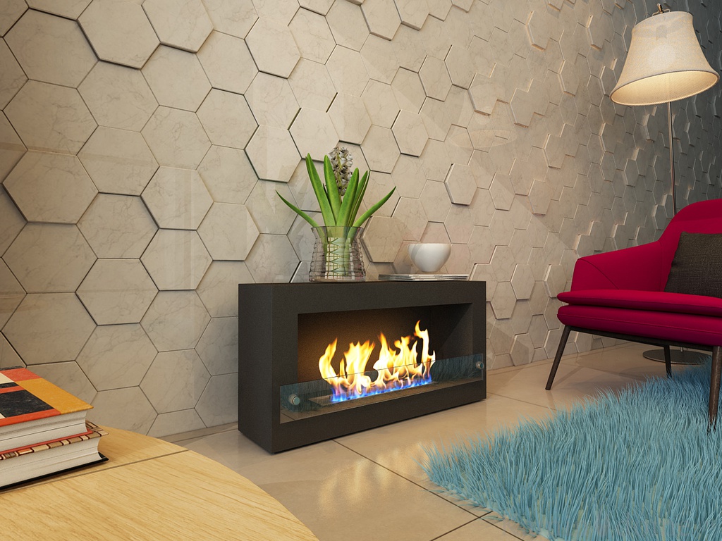 Биокамин Quarter 900 черный