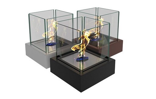 [1053] Биокамин Quant metall белый